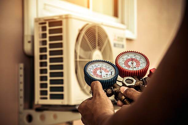Professional Hvac technician working in Burlington, IN